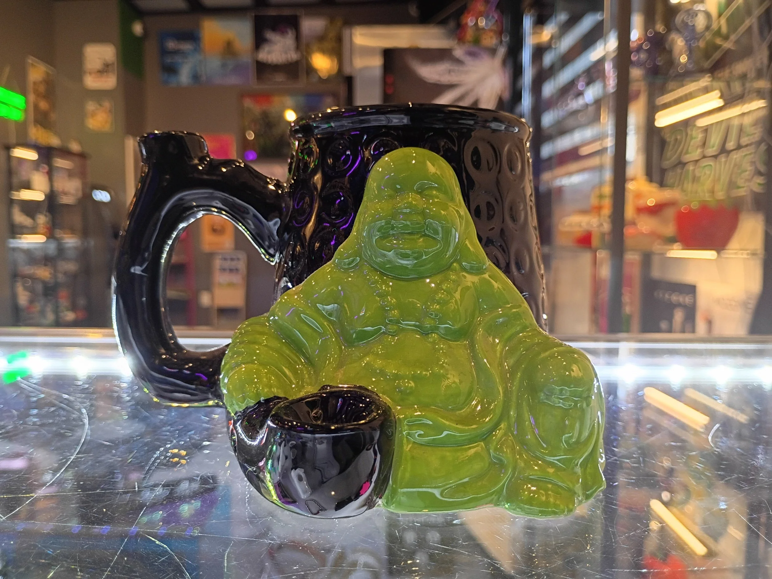 Buddha pipe mug