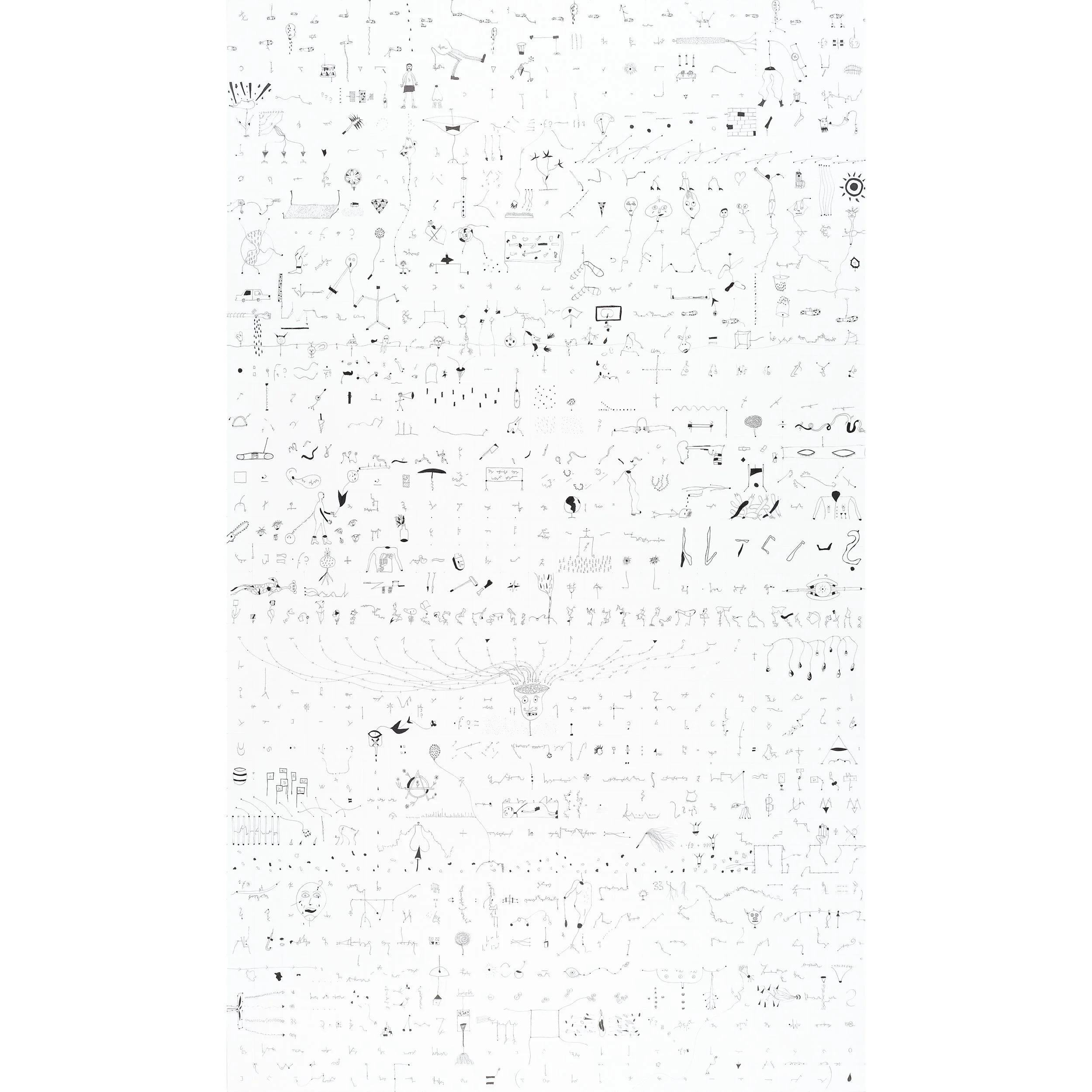 Dogma, 2024,  pigment ink, alcohol markers  on Hahnemühle paper, 210 cm x 150cm