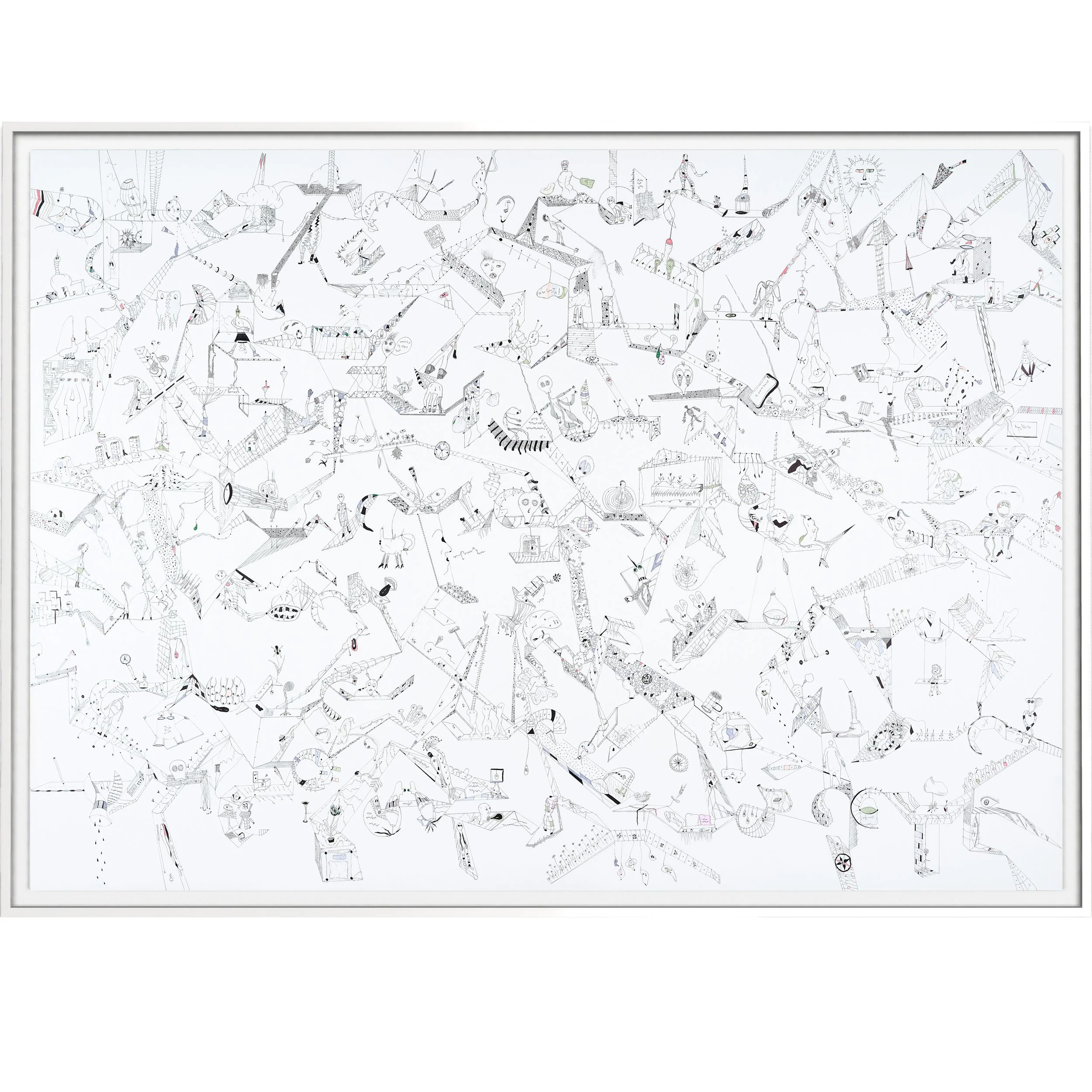 Shiiz!, 2026,  pigment ink, alcohol markers and colored pencil on Hahnemühle paper, 210 cm x 150cm