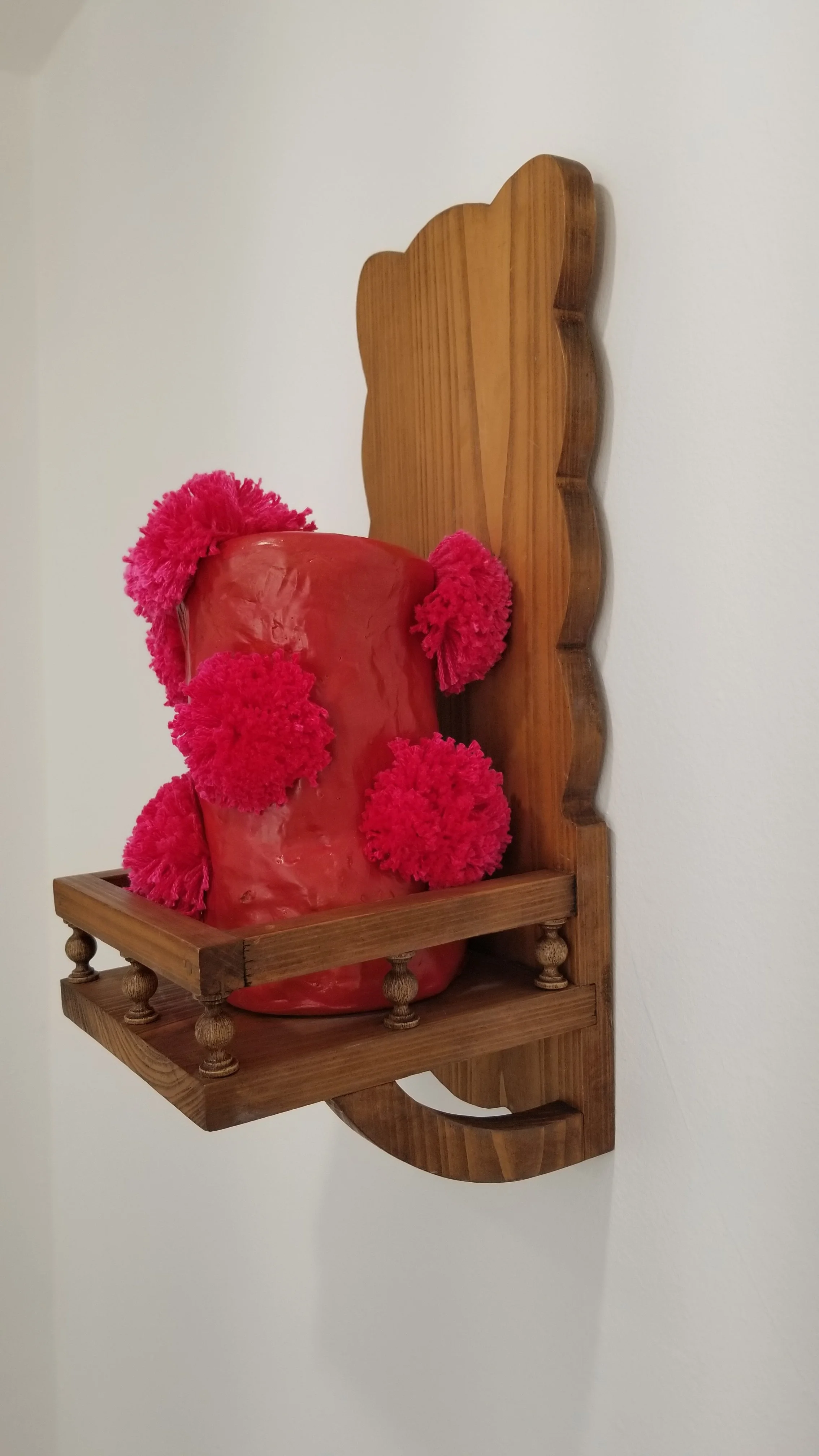 Impractical Container #1
Tall and Fuzzy

19" x 7.5" x 8.5"

Low Fire Clay, Glaze, Cotton, Wood Shelf

2024


