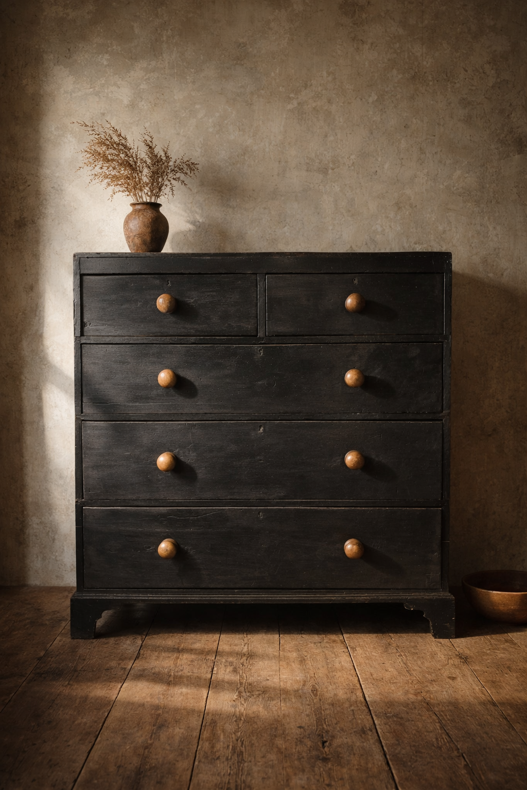 ebonised-victorian-pine-chest-of-drawers.webp