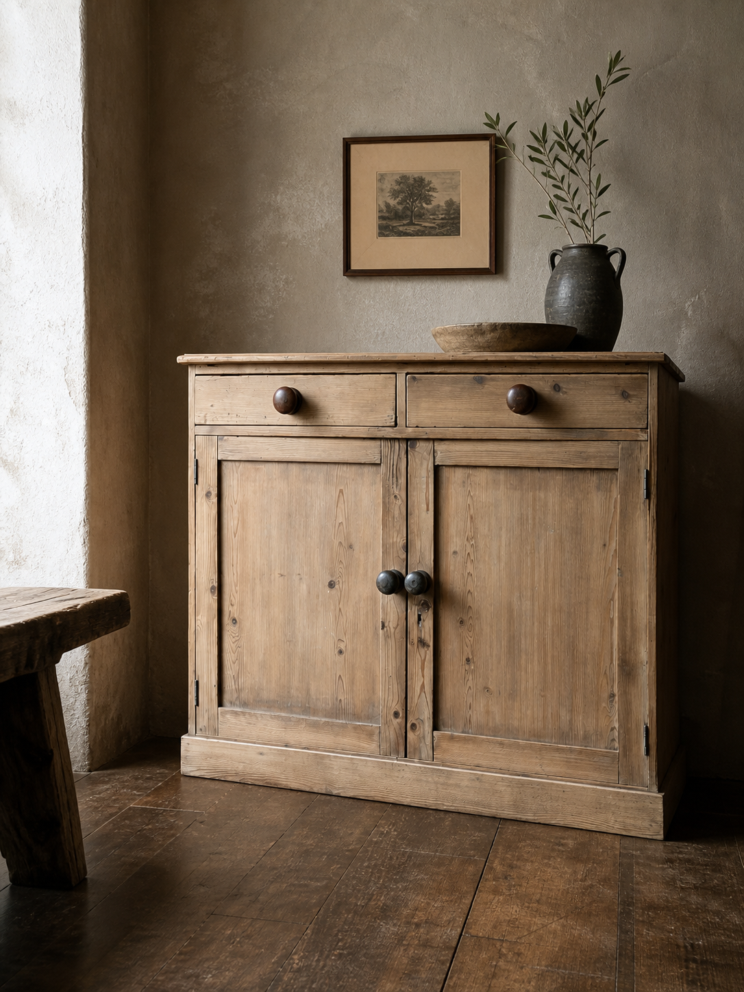 victorian-pine-cupboard-with-two-drawers-and-two-doors.png
