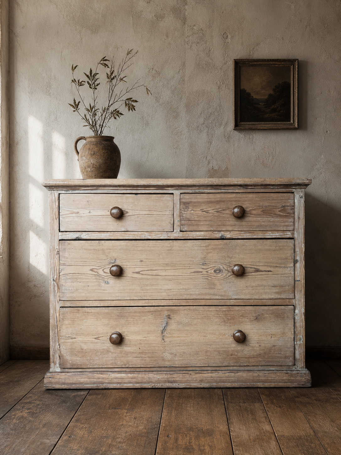 19th century rustic french antique pine chest of drawers.png