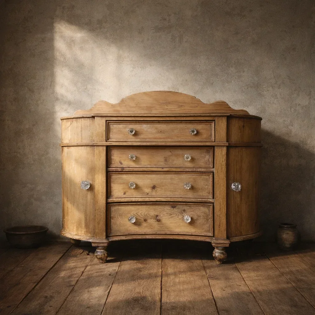 A Victorian antique pine sideboard, with four drawers and two cupboards. Bring It Home Furniture, Hingham Norfolk.