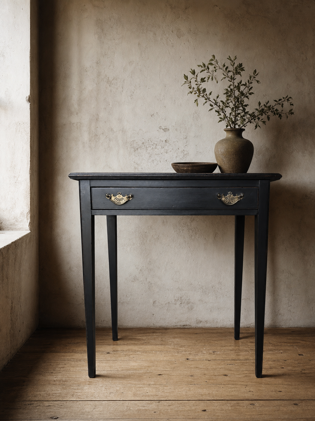 victorian mahogany ebonised side table or console table.png