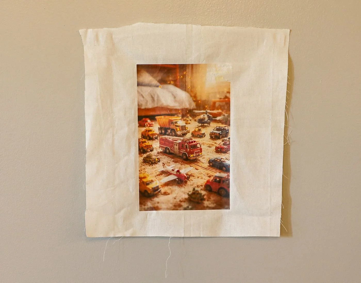 TRANSPORTATION IMAGINATION
Happy memories put me in a calm and peaceful state of mind. When I was approached to contribute to the Peace Quilt, I tried to reach back into my past to a time when I had no worries or cares and the chaos of the world didn