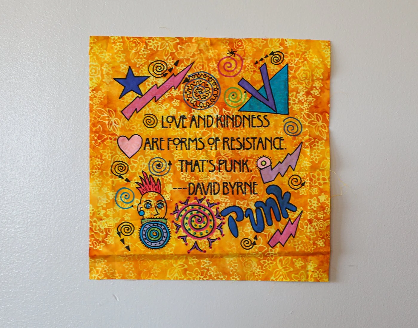 THE COURAGE OF KINDNESS
I discovered The Talking Heads later than most, but quickly fell for David Byrne’s quirky spirit and belief in human connection.  I love his quote, “Love and kindness are forms of resistance. That’s punk.” It’s easy to grow ha