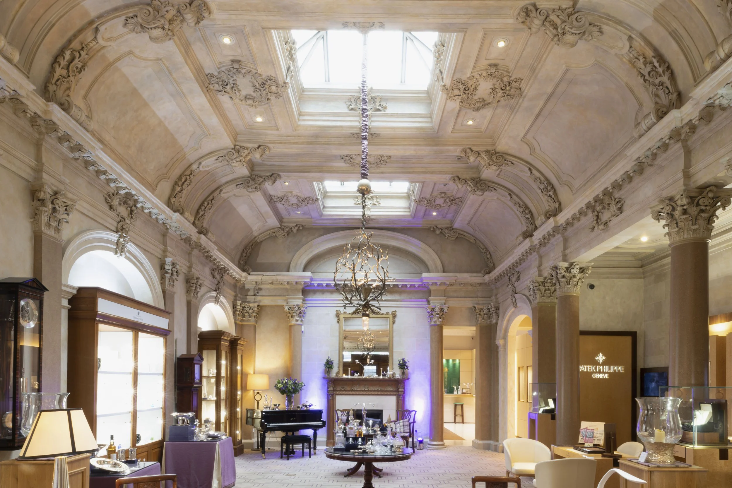 Elegant interior of a shop in Edinburgh's Georgian New Town, designed by David Bryce.