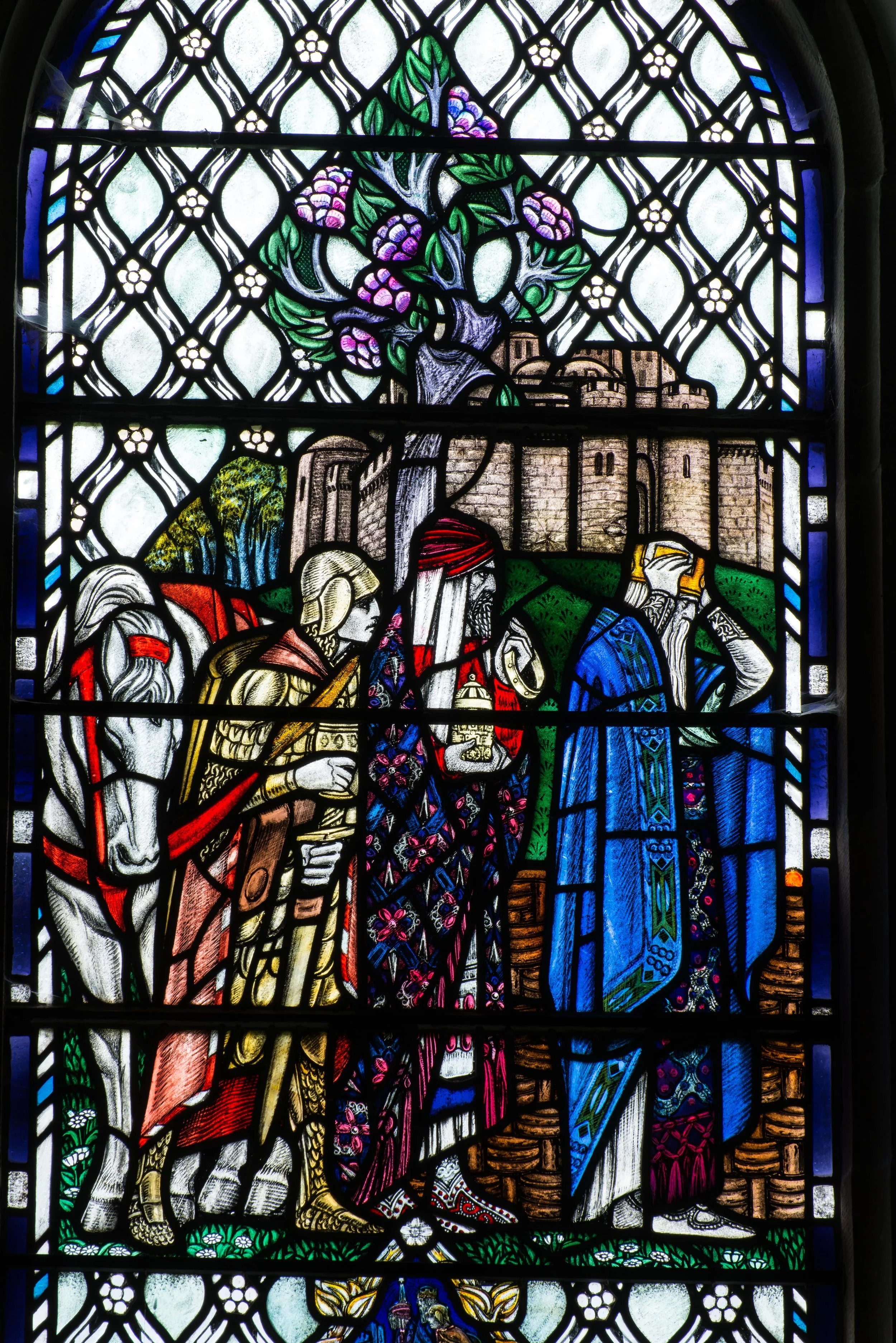 Stained glass by Douglas Strachan, Yarrow Kirk, Scottish Borders