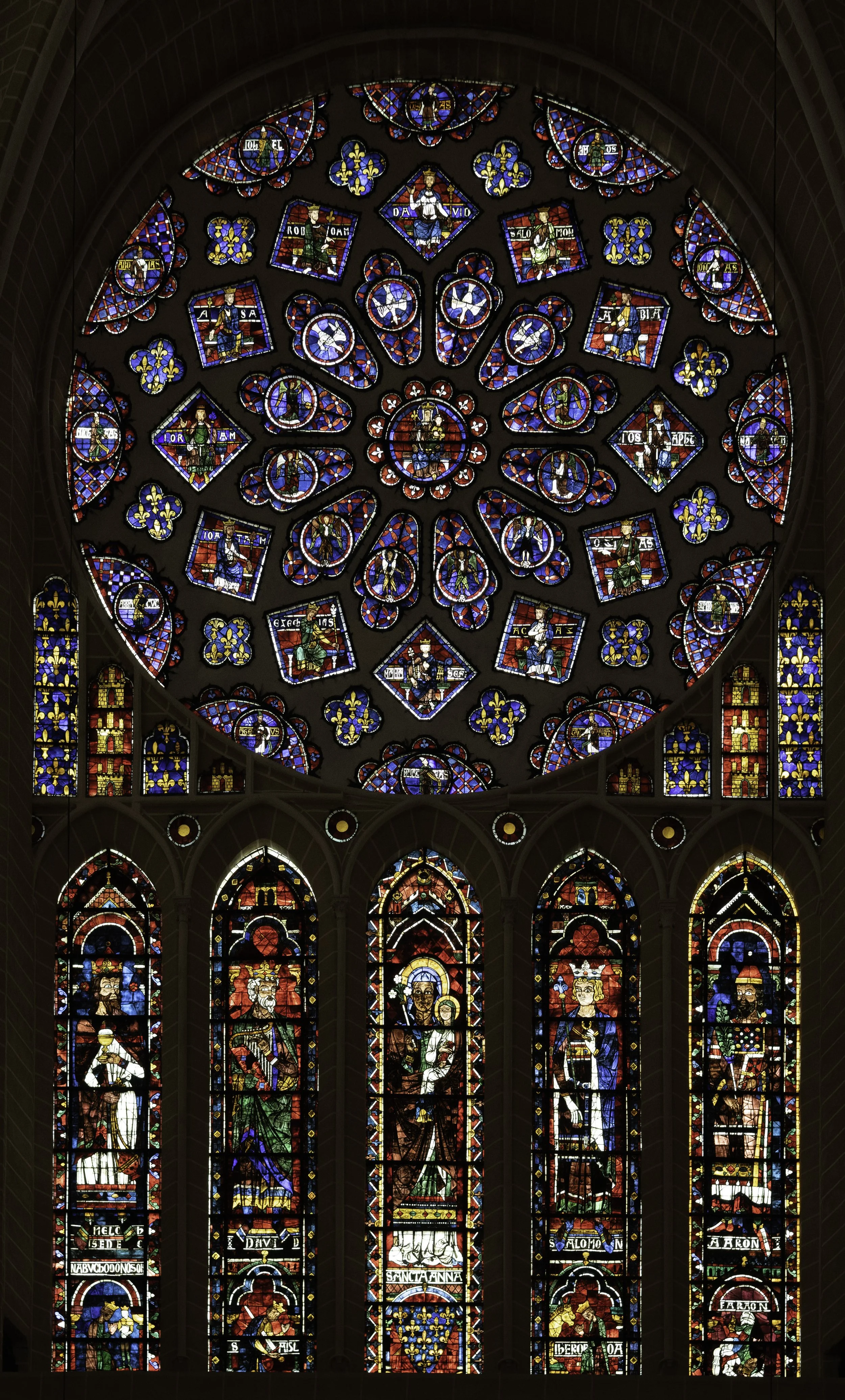 13th century rose window, Chartres Cathedral