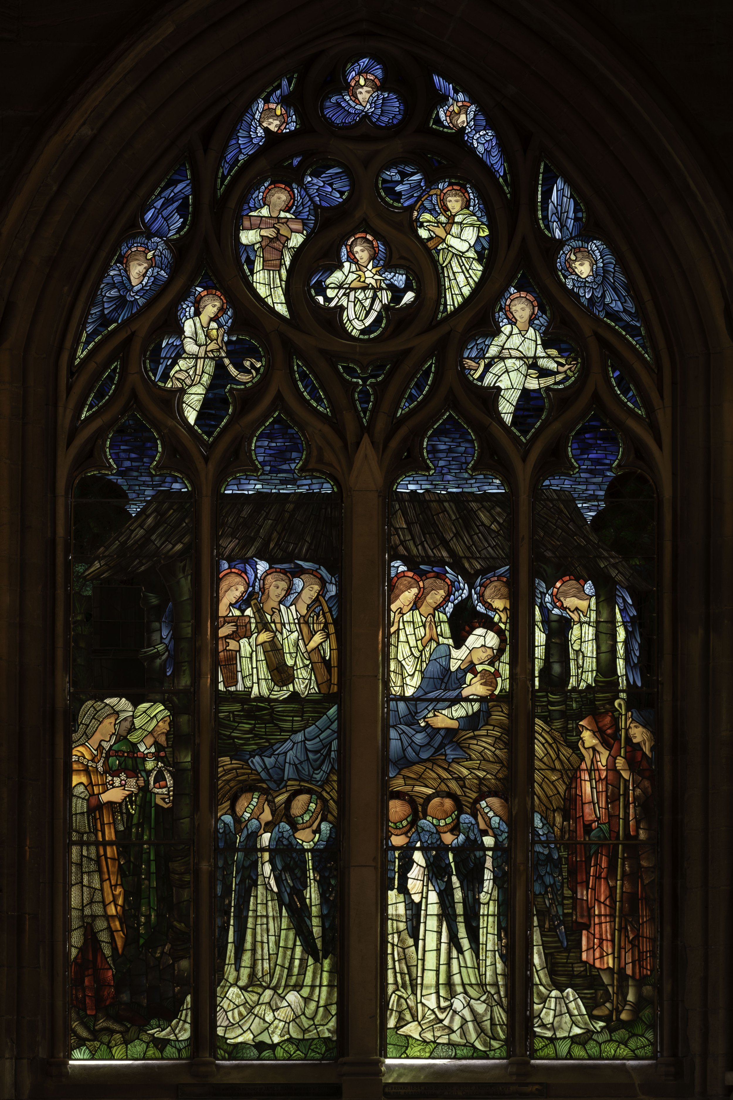 East window at Bothwell Parish Church by Edward Burne-Jones, 1898-99