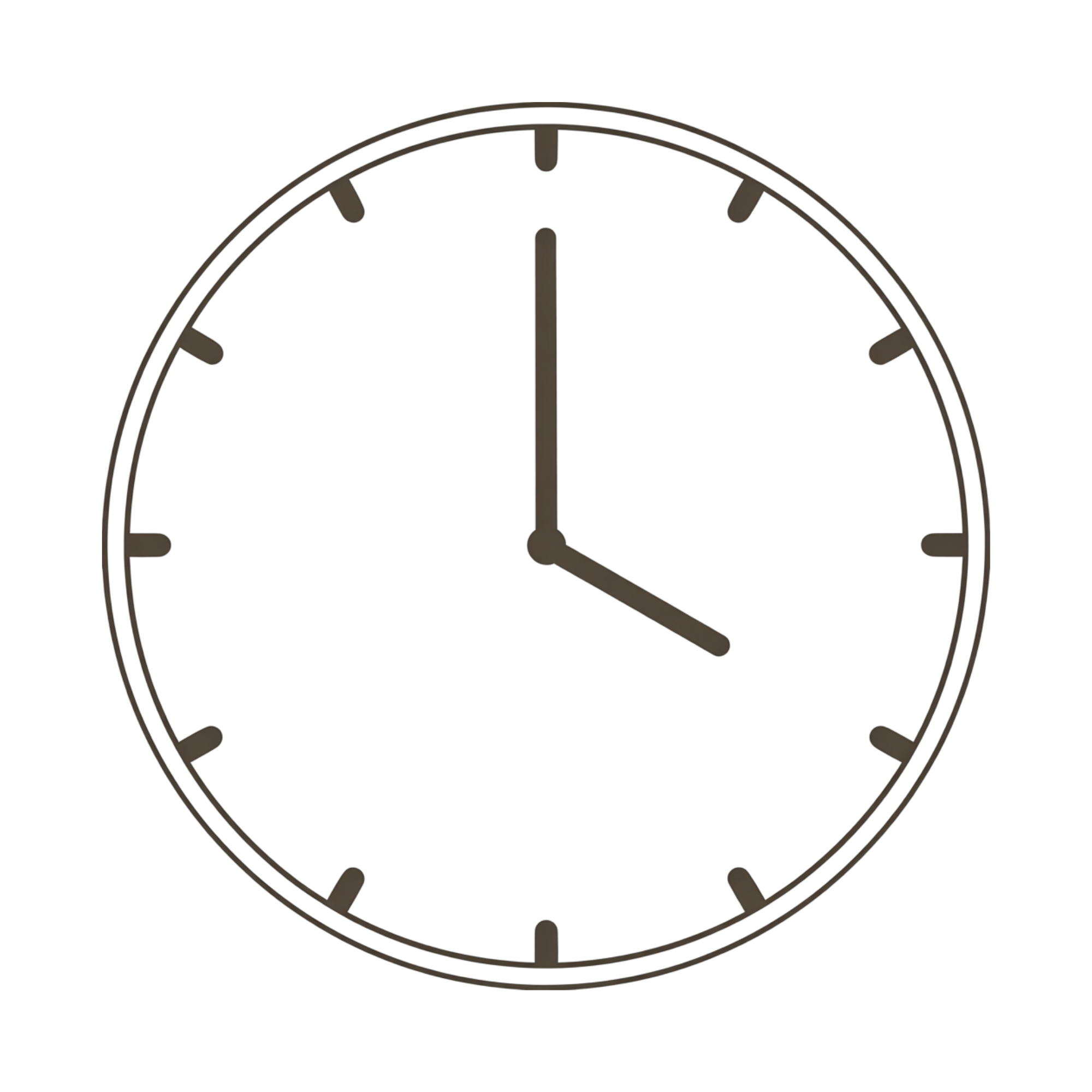 Horloge à 12 heures
