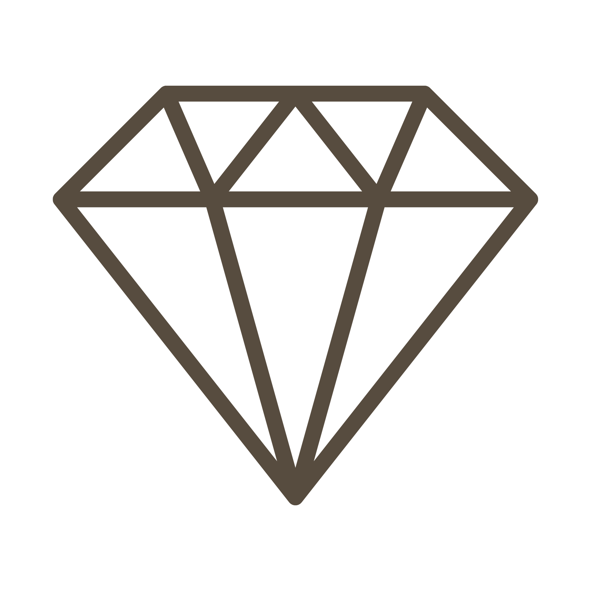 Un dessin minimaliste d'un diamant stylisé en ligne noire sur fond noir.