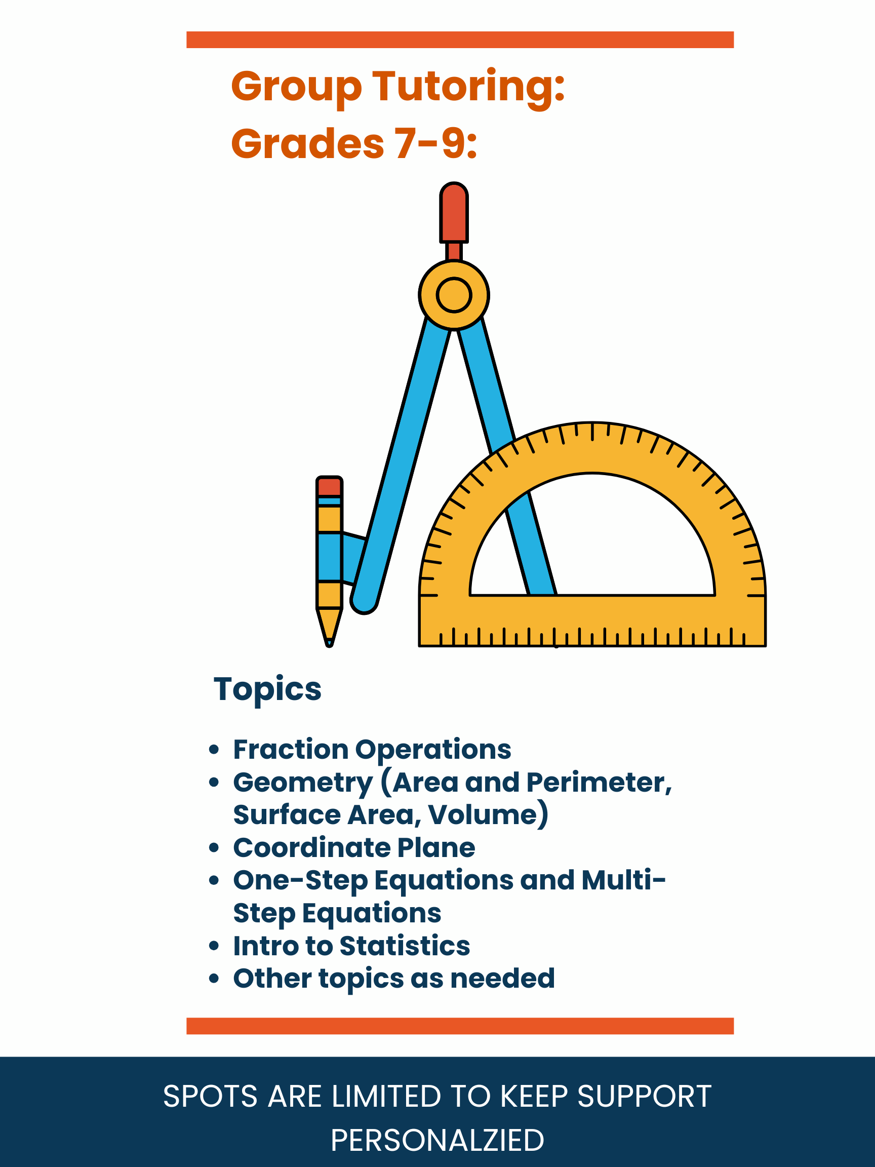 Option E: Small Group Tutoring (Grades 7-9)