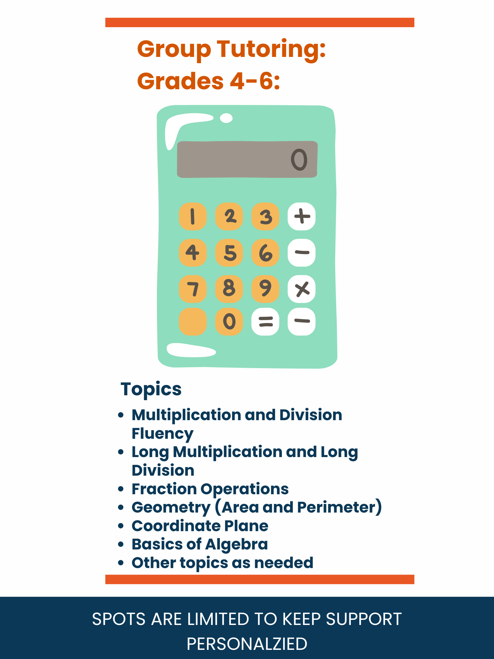 Option D: Small Group Tutoring (Grades 4-6)