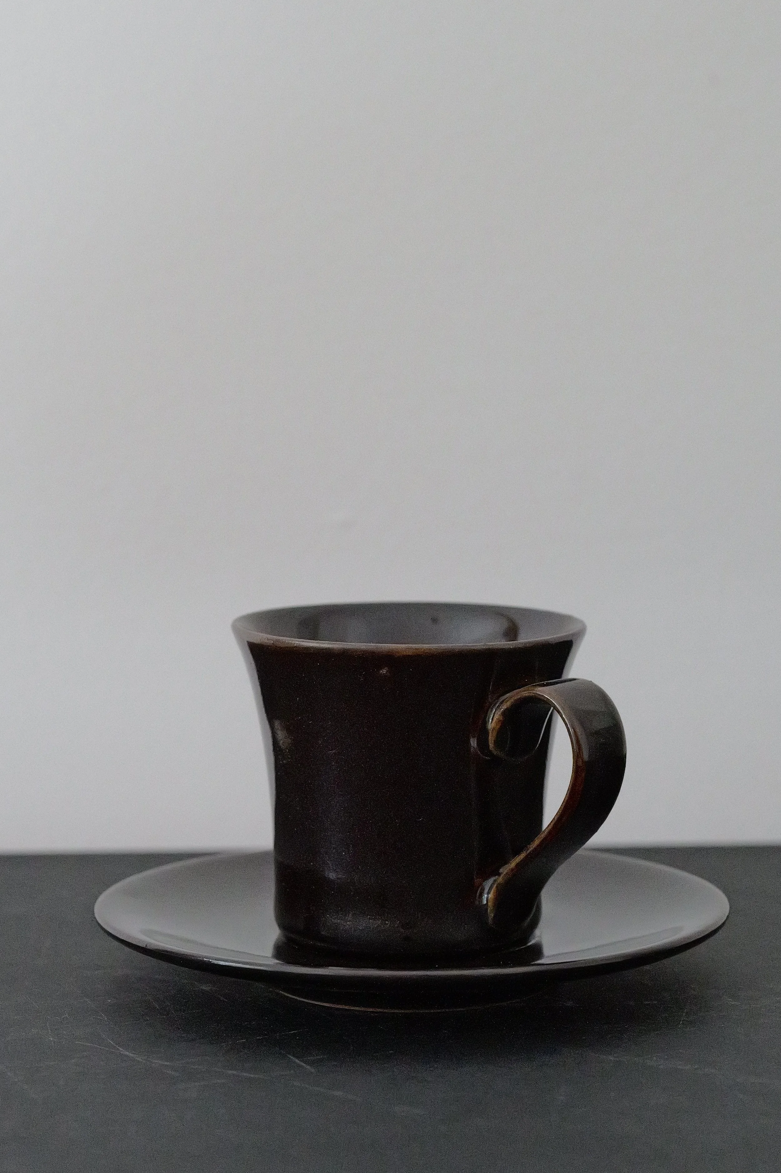 Tenmoku Espresso Cup & Saucer