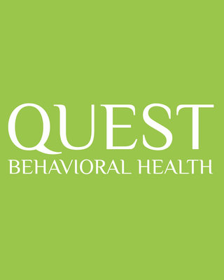 Green background with white text that reads 'Quest Behavioral Health'.
