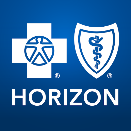 Horizon logo with first aid cross and medical shield symbols on a blue background.