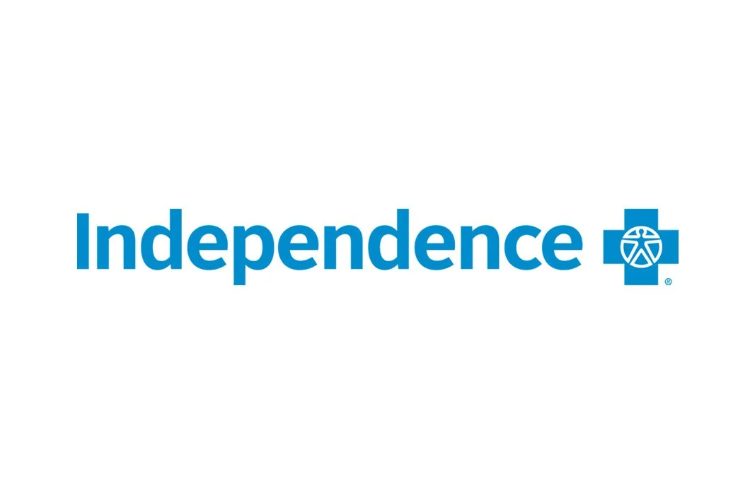 The word 'Independence' in blue text next to a medical cross symbol with a caduceus inside.