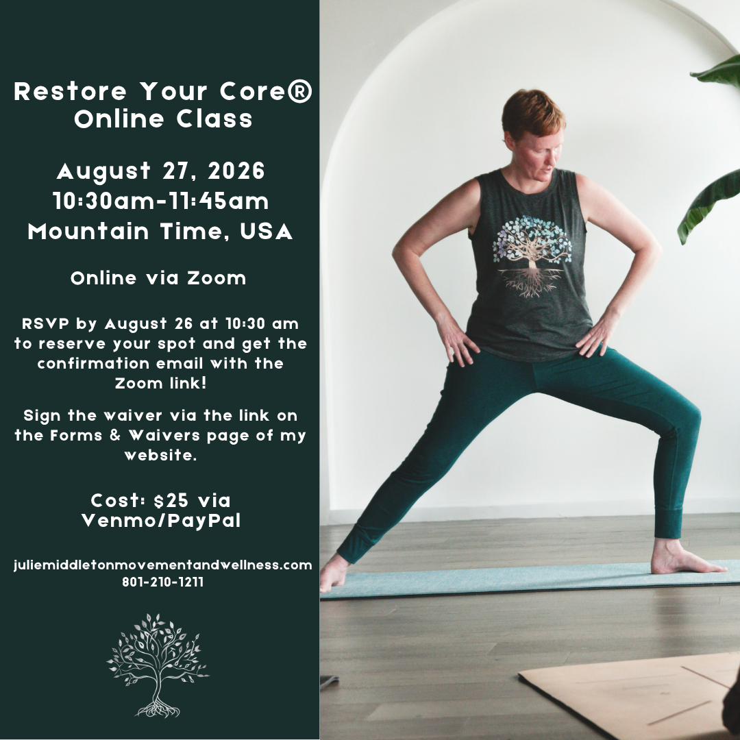 Restore Your Core Movement Class - Online