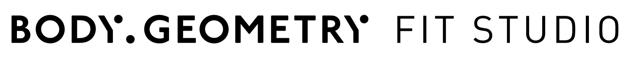 Logo for Body Geometry Fit Studio with text in black, modern font on a white background.