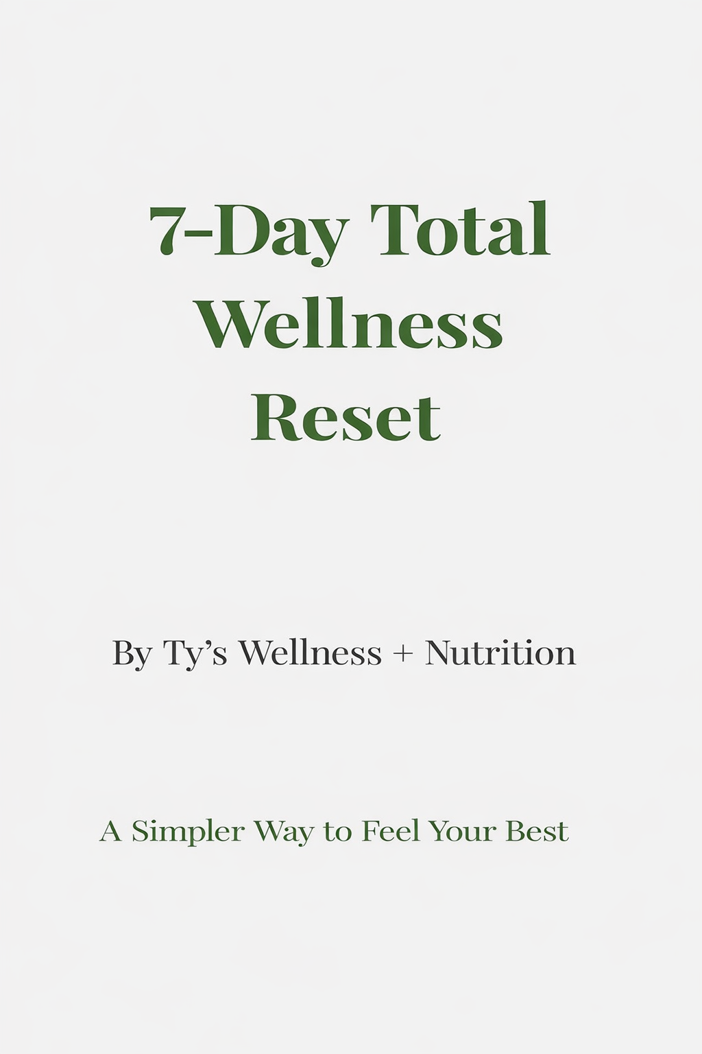 7-Day Total Wellness Reset