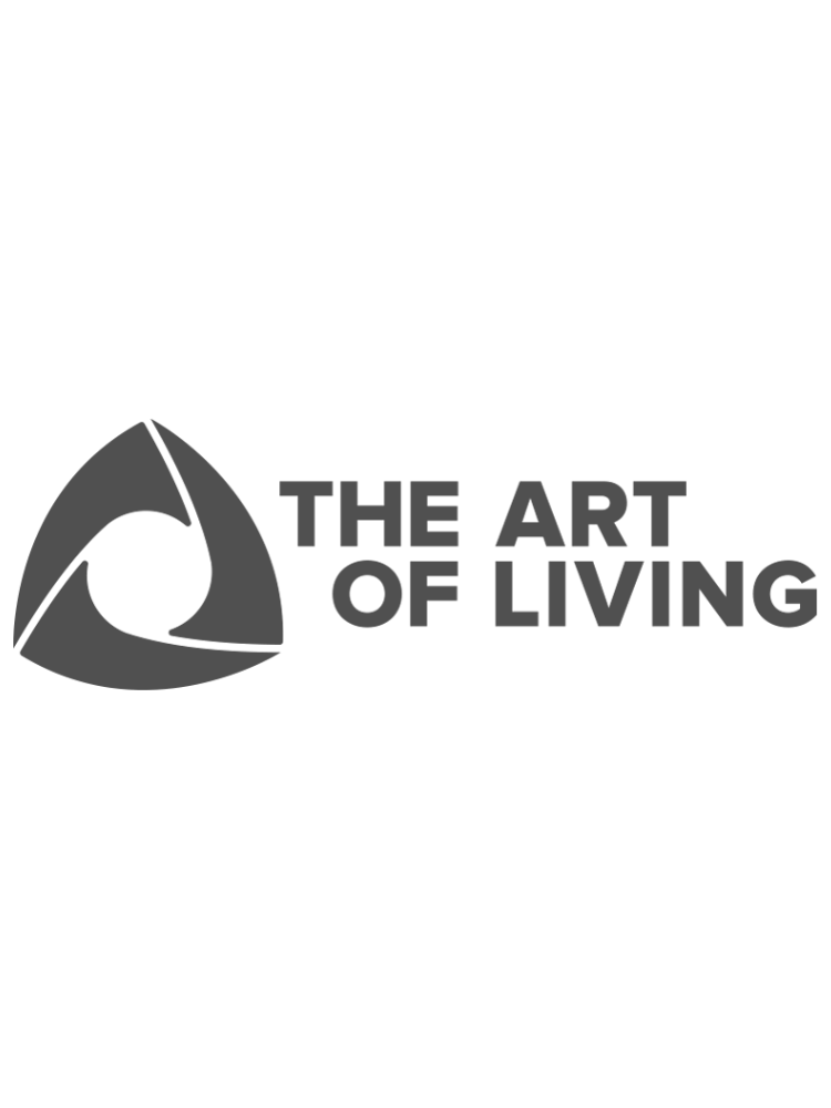 Black and white logo with a stylized eye symbol and the text 'The Art of Living' next to it.