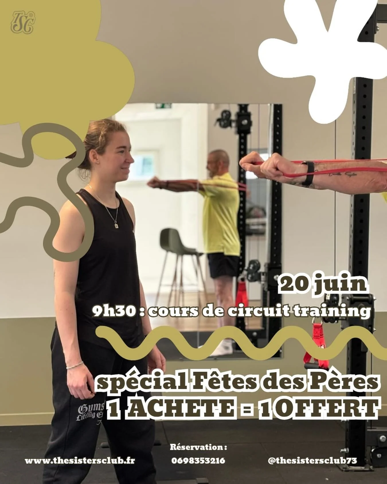 L&rsquo;occasion parfaite de venir avec votre papa, votre fils/filles ou simplement une personne qui compte pour vous 🖤

Le Samedi 20 Juin &agrave; 9h30, rejoignez-nous pour un cours de Circuit Training tous niveaux. 

🏋🏻&zwj;♀️ Coach @camillebodo