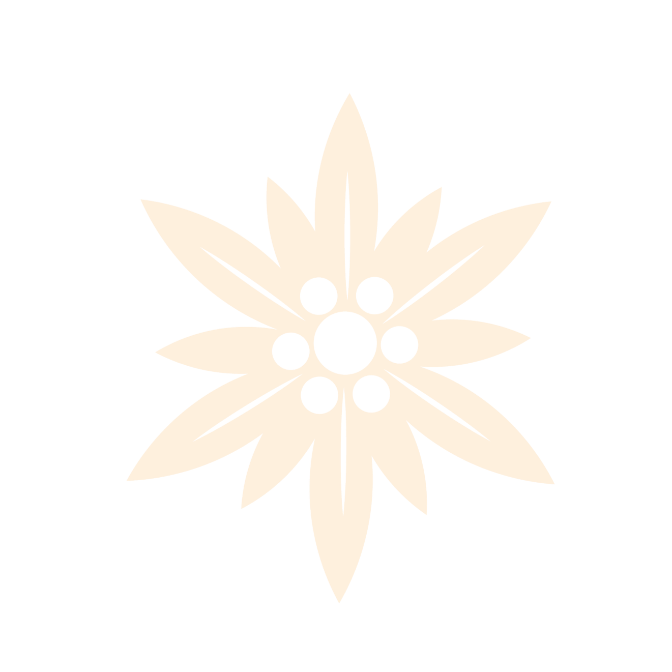 Logo de The Sisters Club stylisé d'une edelweiss blanche.