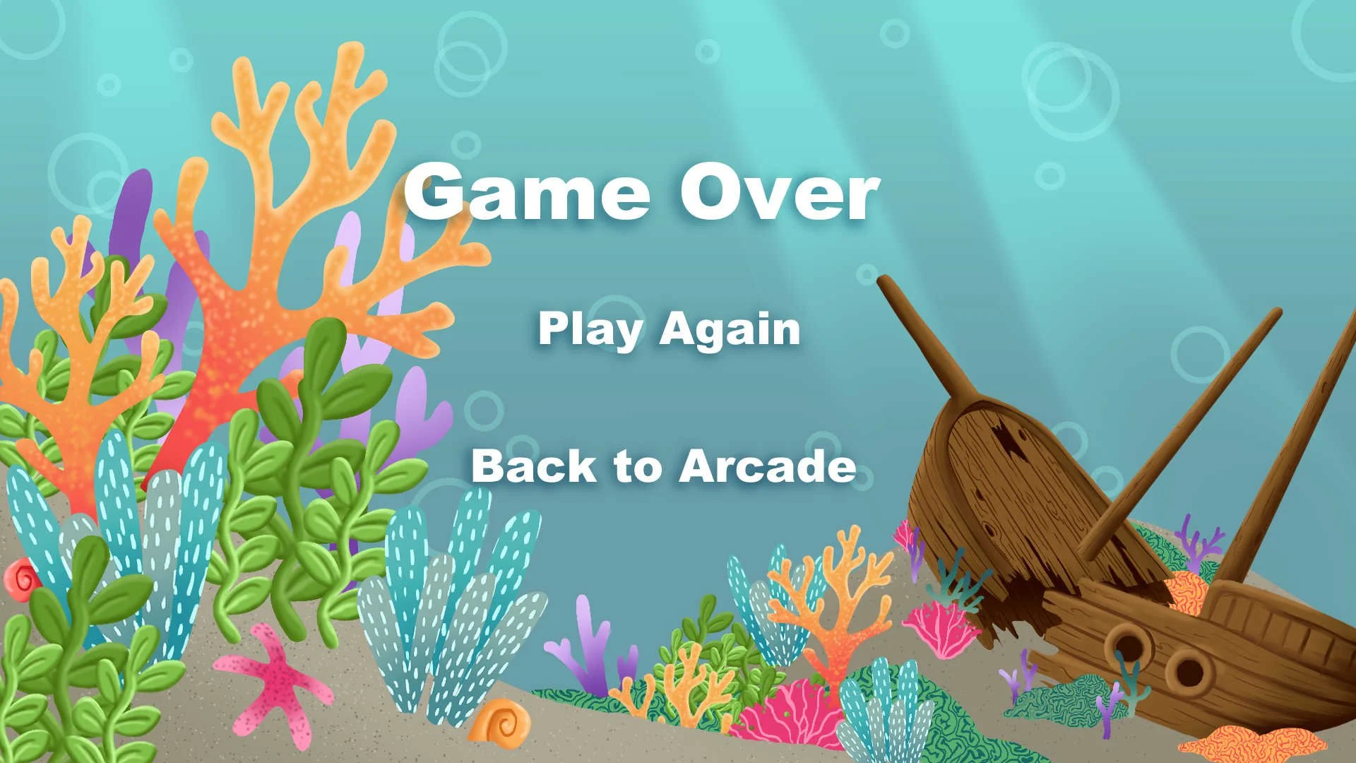 Underwater Game Over Screen for ASL Aspire