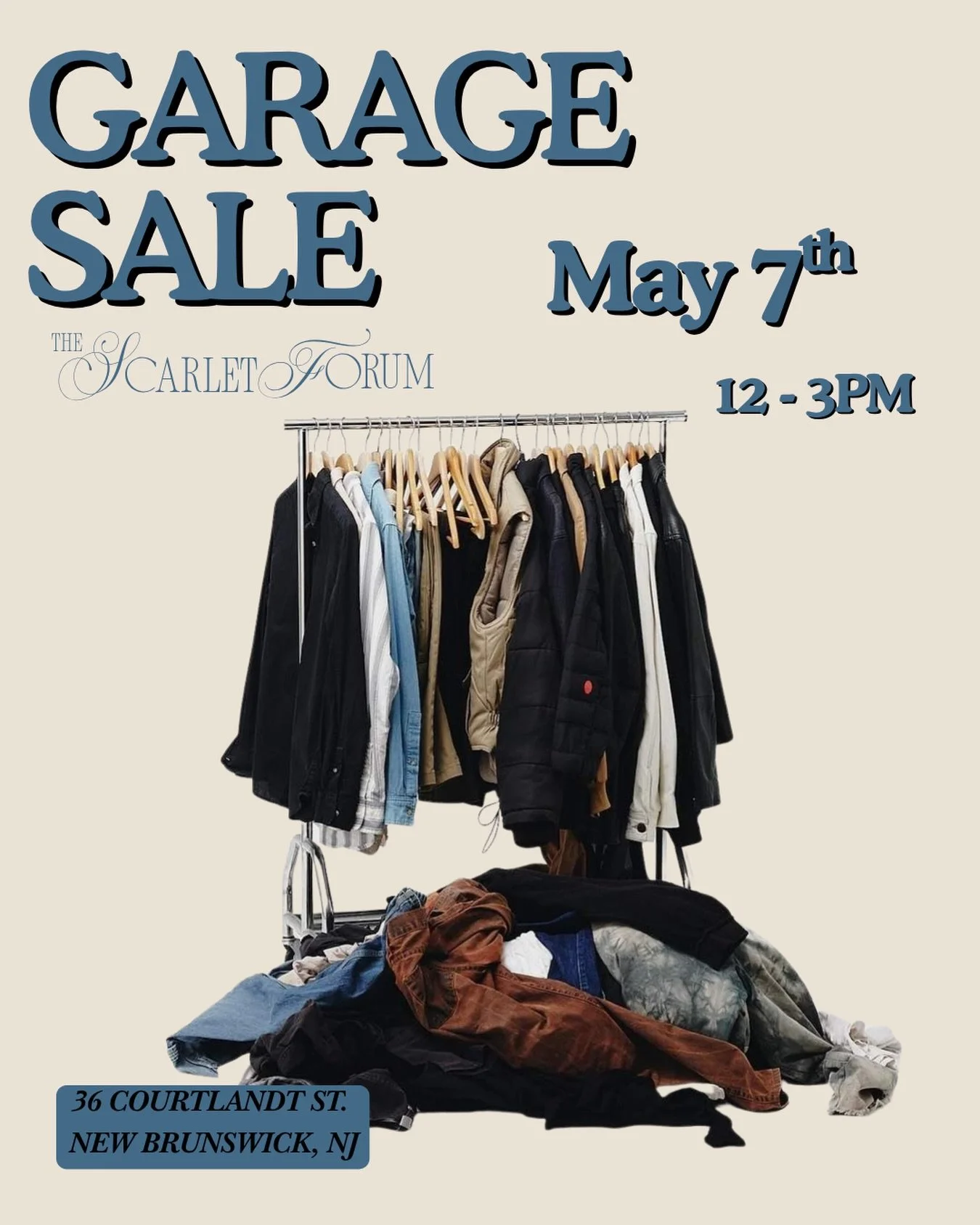 🚨Garage sale postponed to tomorrow due to weather!