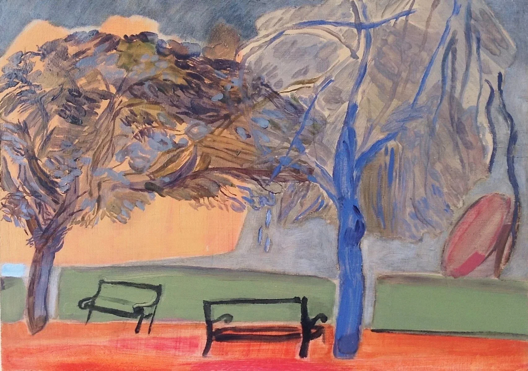 In a Garden 8, oil on board, 30 x 35 cm