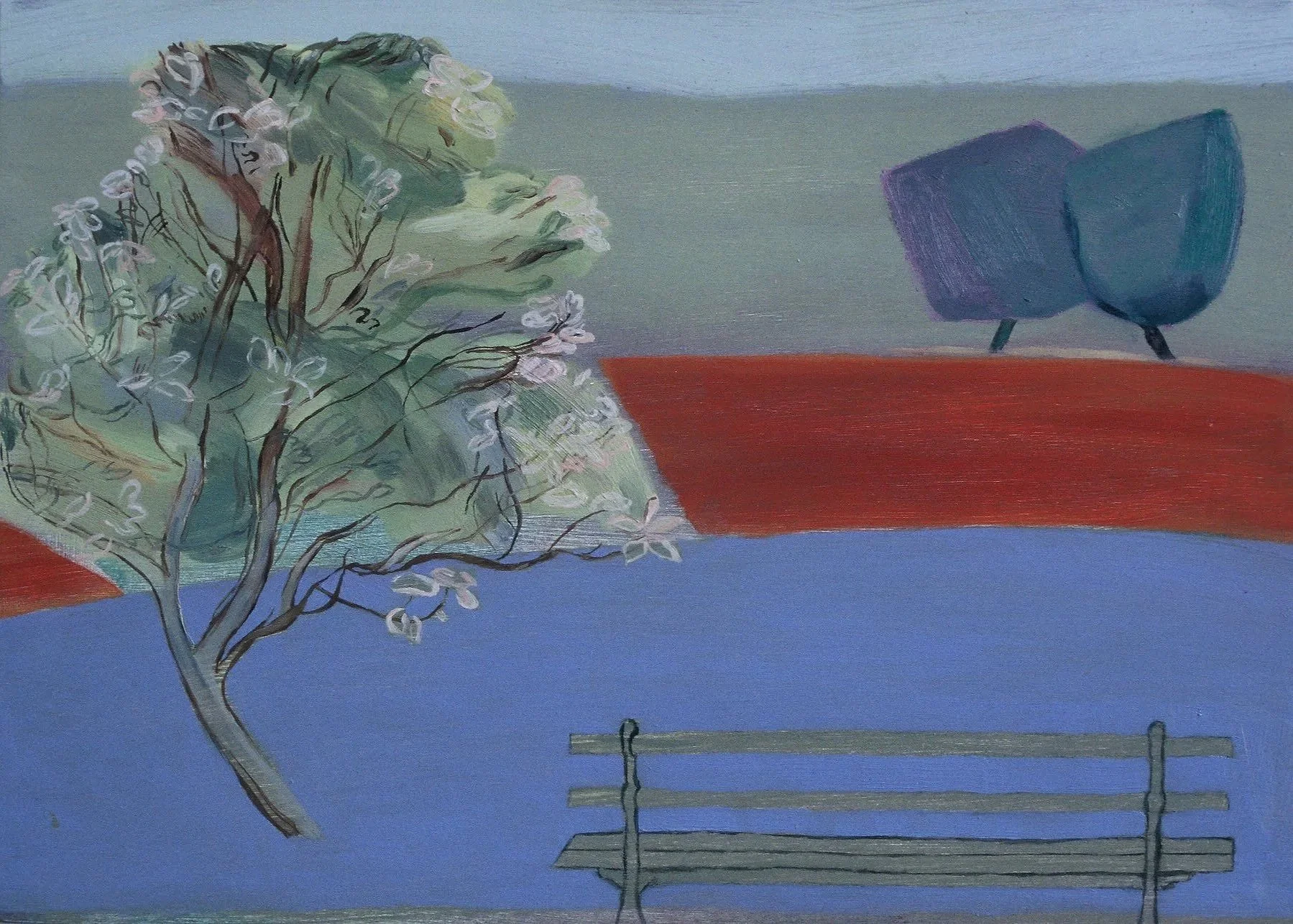 In a Garden 2,  oil on board, 30 x 45 cm