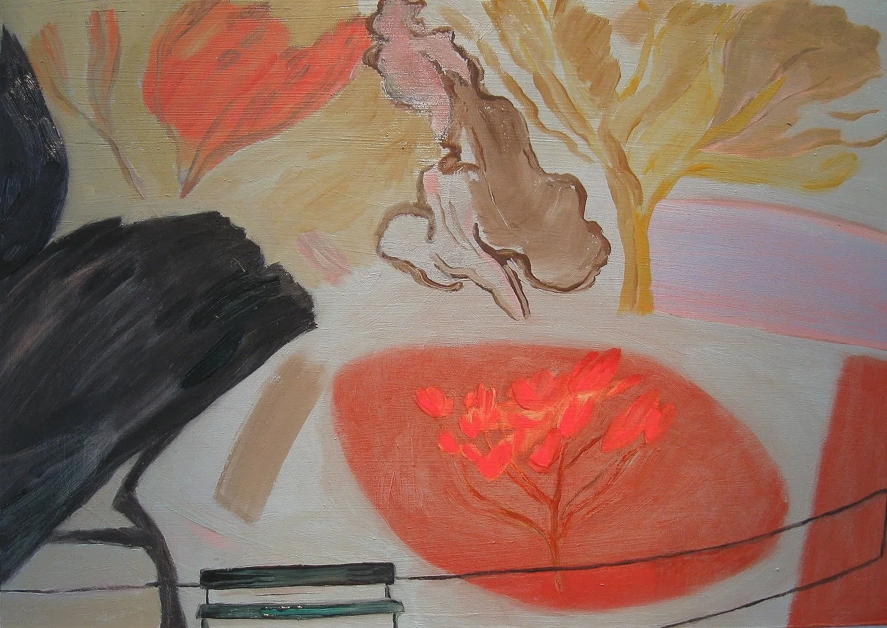 In a Garden 7, oil on board, 30 x 45 cm