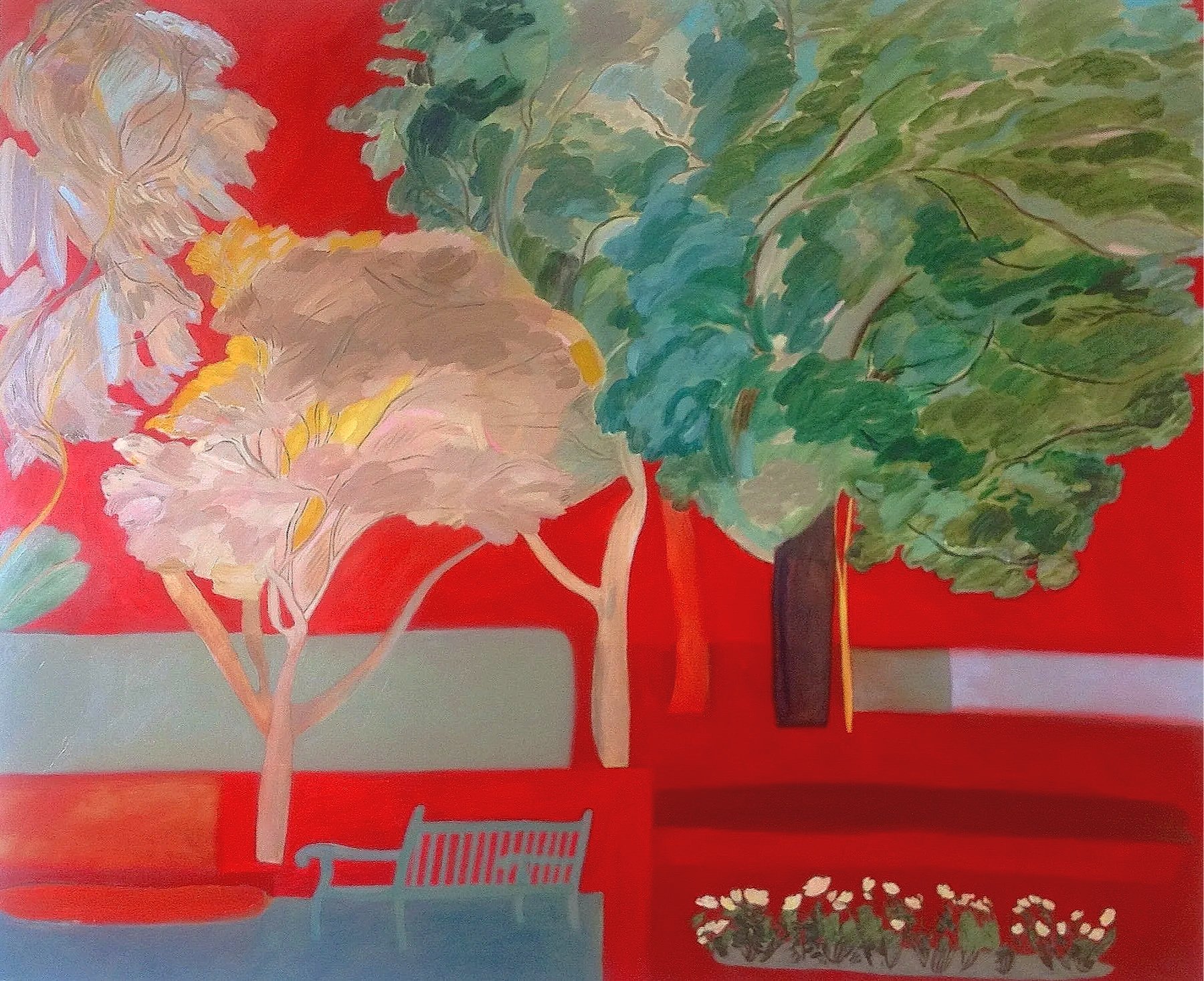 Red Garden, oil on canvas, 120 x 143 cm
