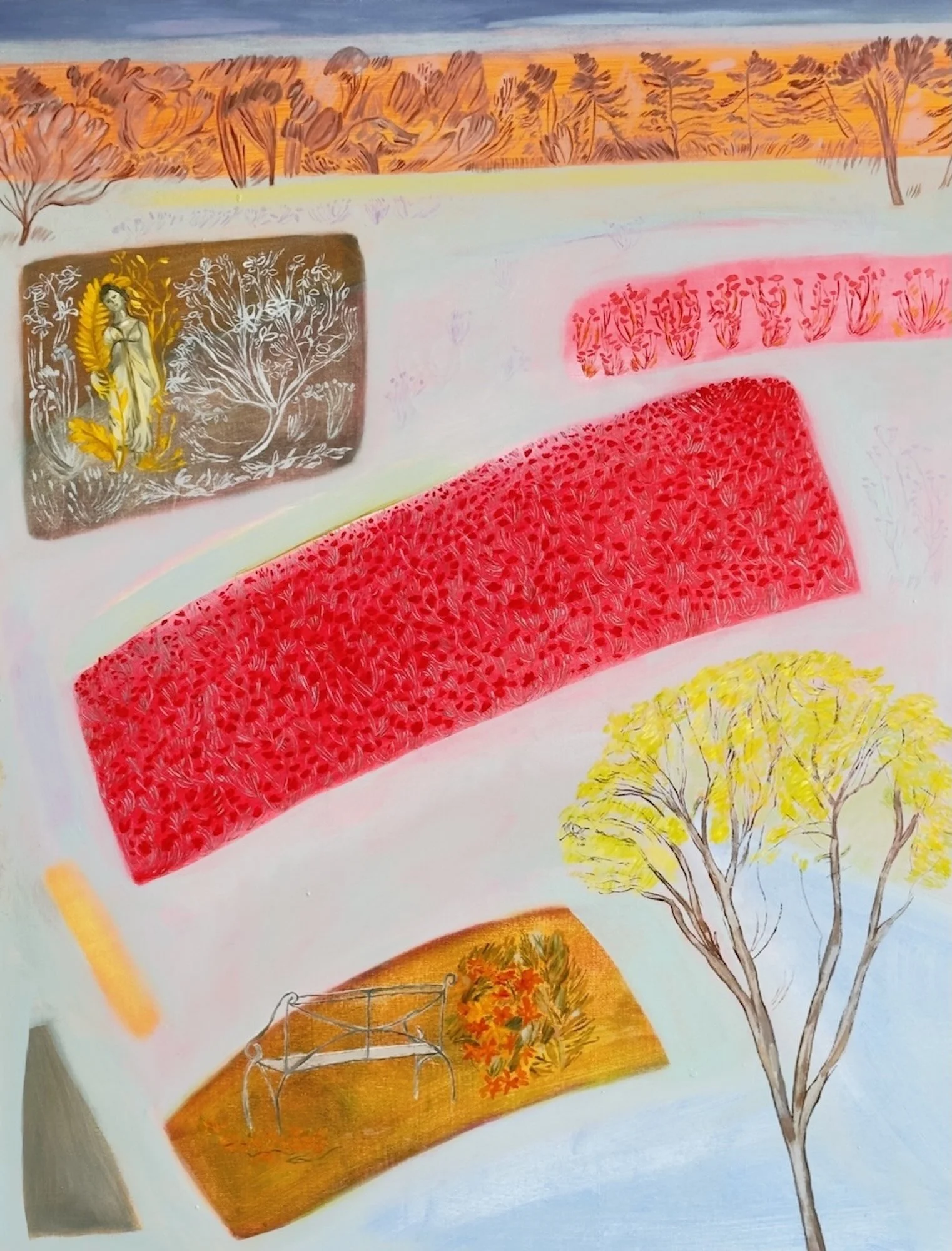 Daphne in a Garden, 2022, oil on canvas, 89 x 71 cm