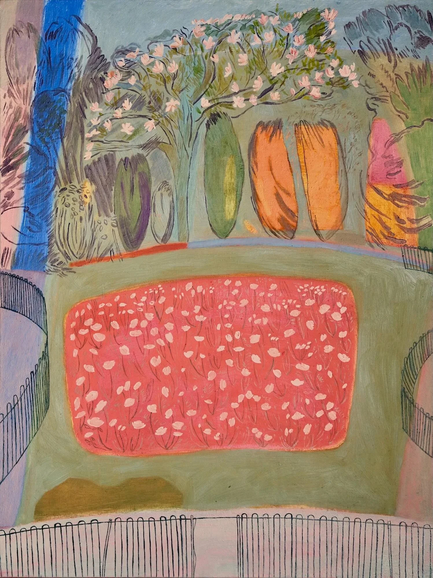Magnolia, 2021, oil on canvas, 60 x 36 cm