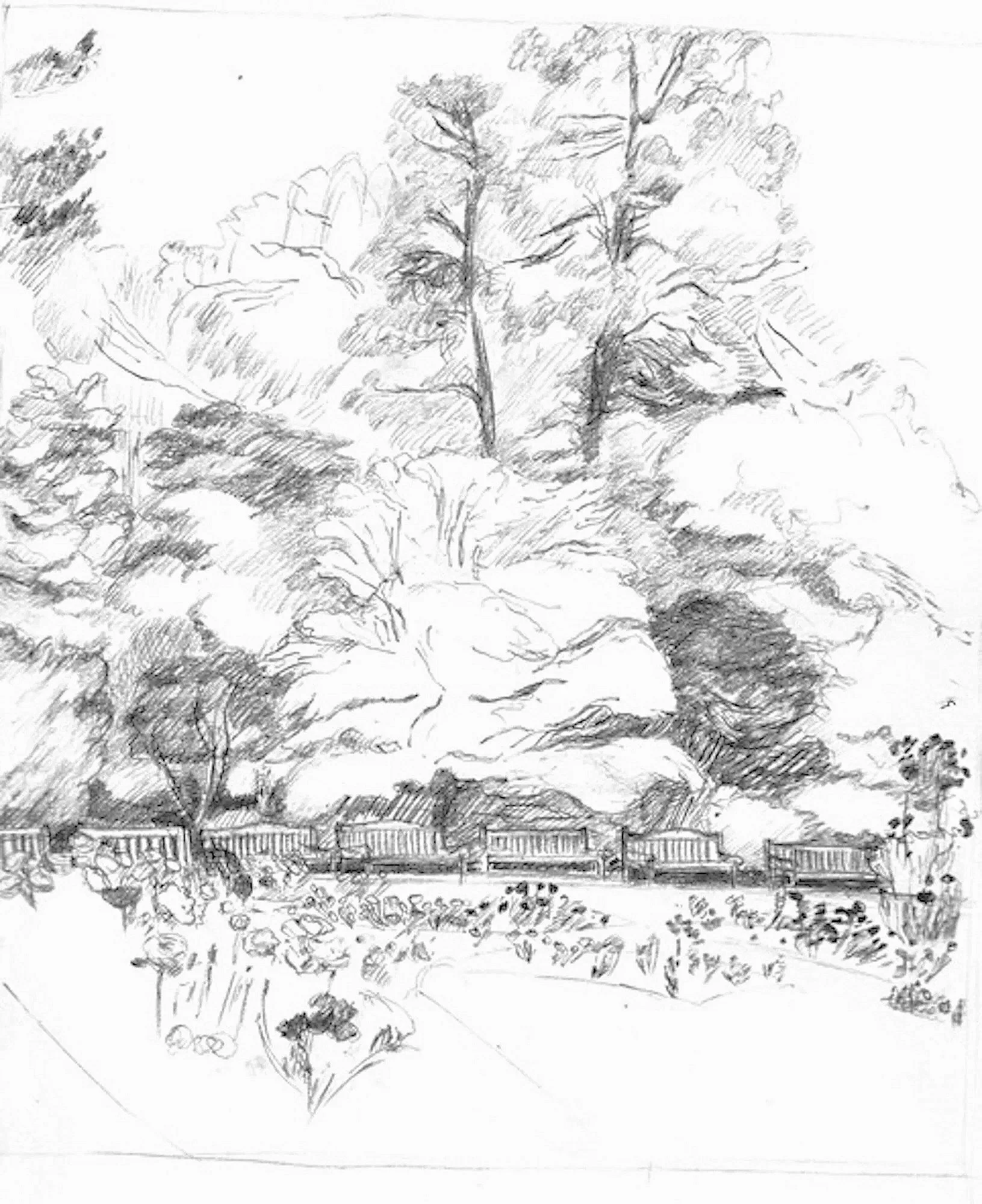 Sketchbook, pencil on paper