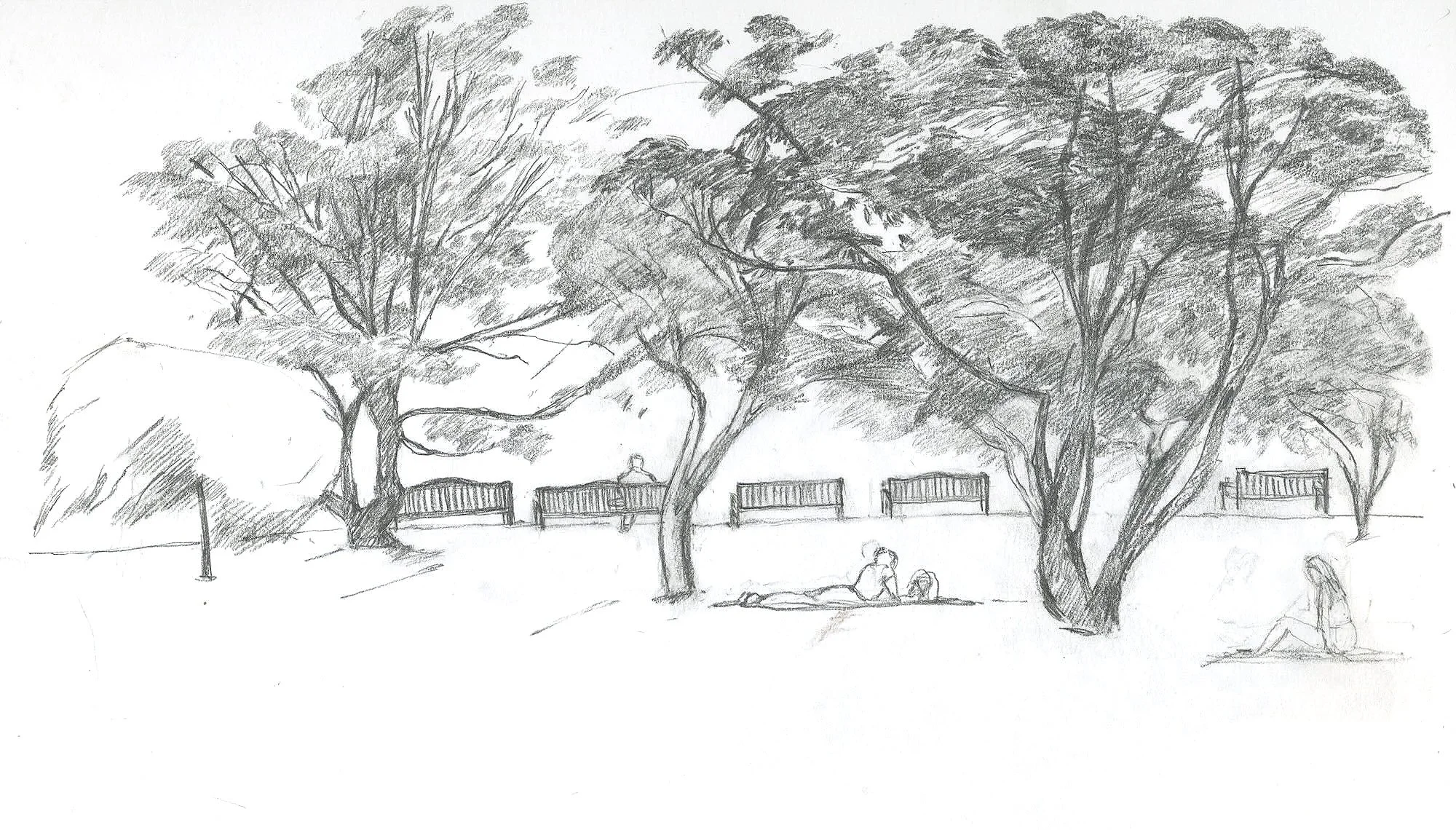 Sketchbook, pencil on paper