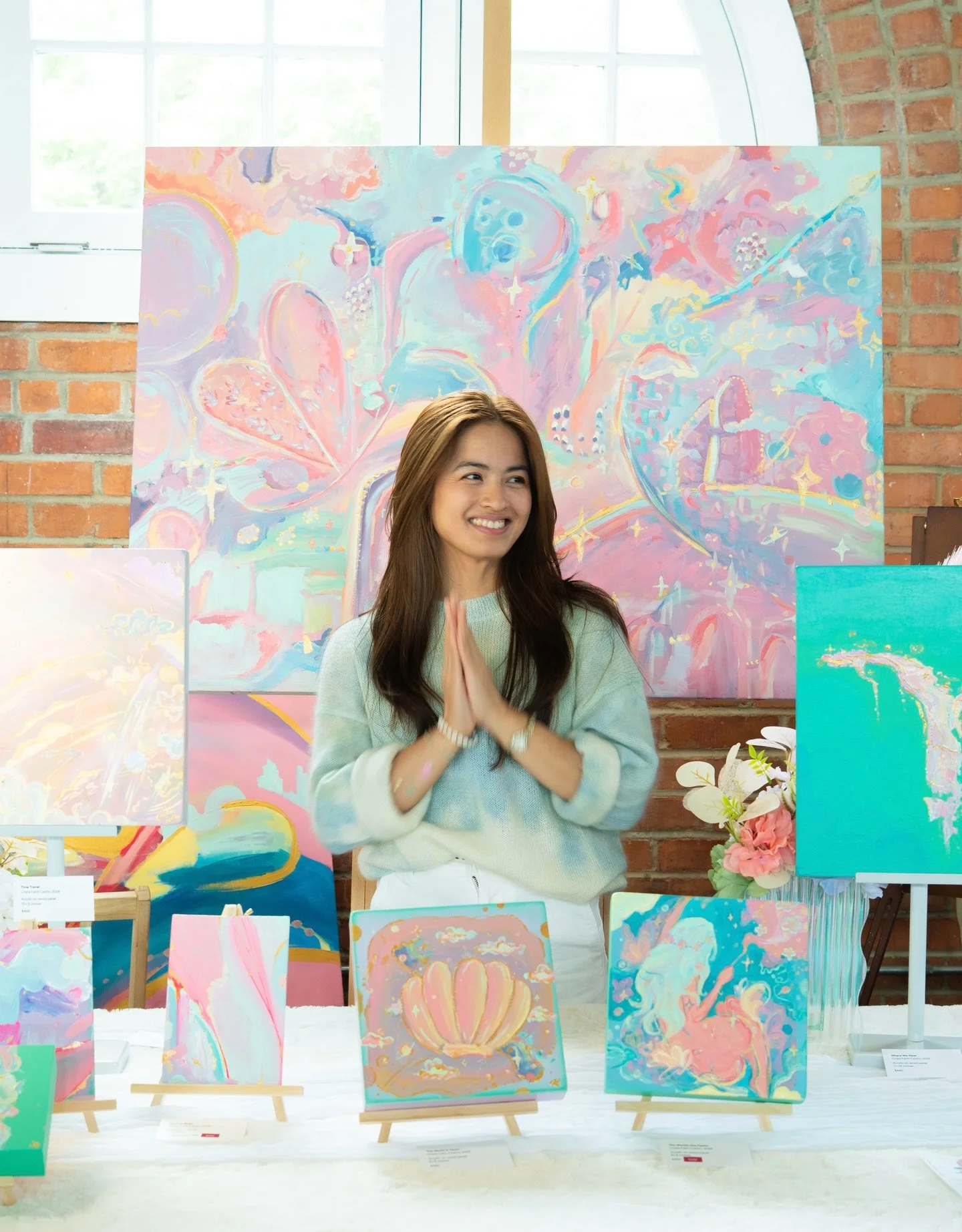 Cosmic Exploration met its first collectors.

Two hours of sleep, last-minute touch-ups on canvases, and a quiet hope that maybe at least three people would want to stay in touch.

That was the morning of my very first market.

What unfolded at Golde
