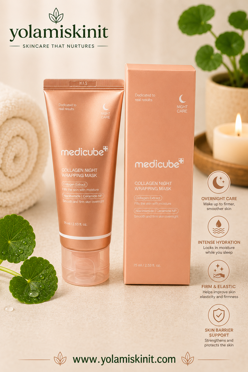 Medicube- Collagen Night Wrapping Mask, 75ml