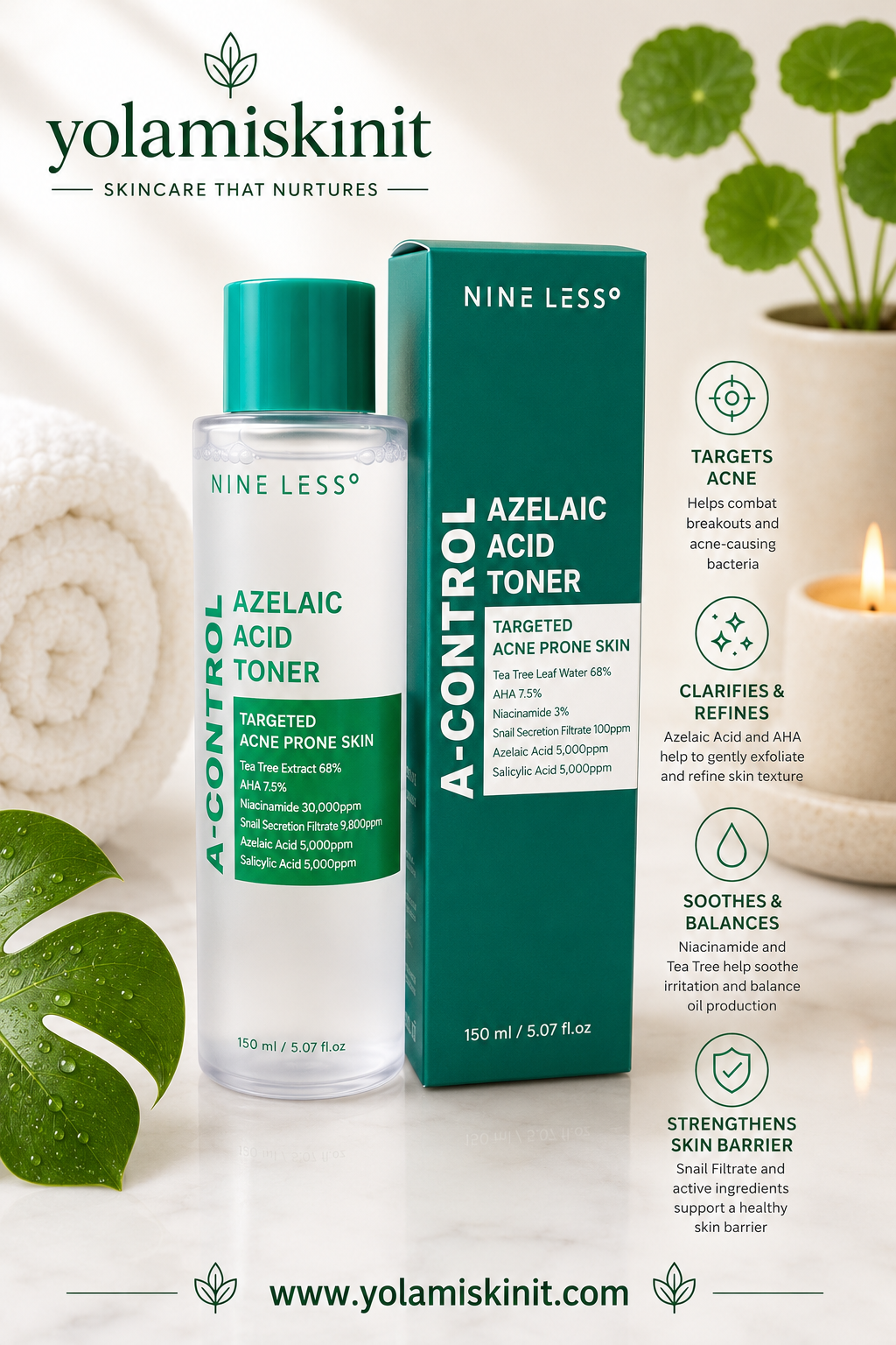 Nineless A-Control Azelaic Acid Toner 150ml