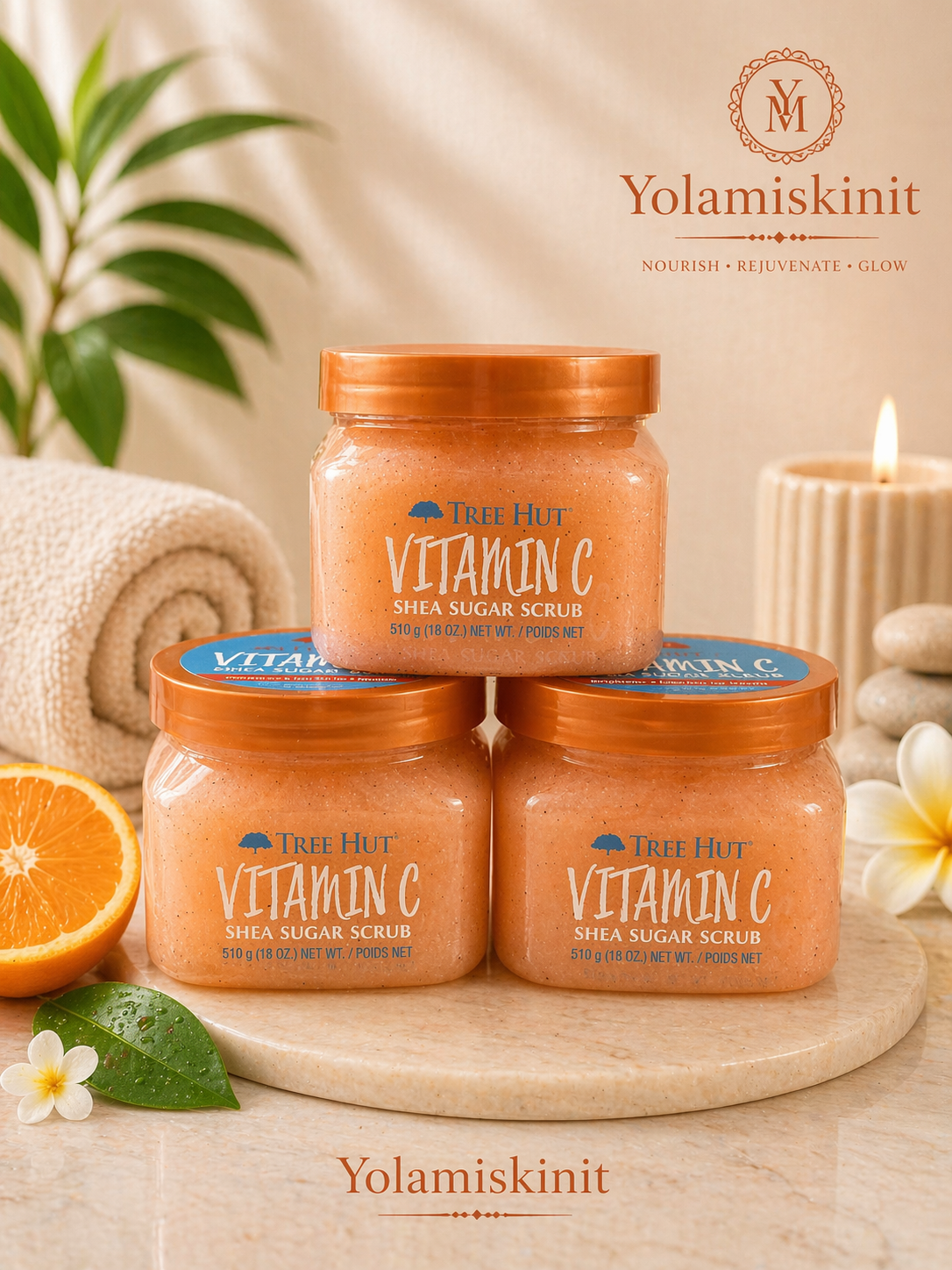 Tree Hut Shea Sugar Scrub – Exfoliating Body Scrub for Glowing Skin