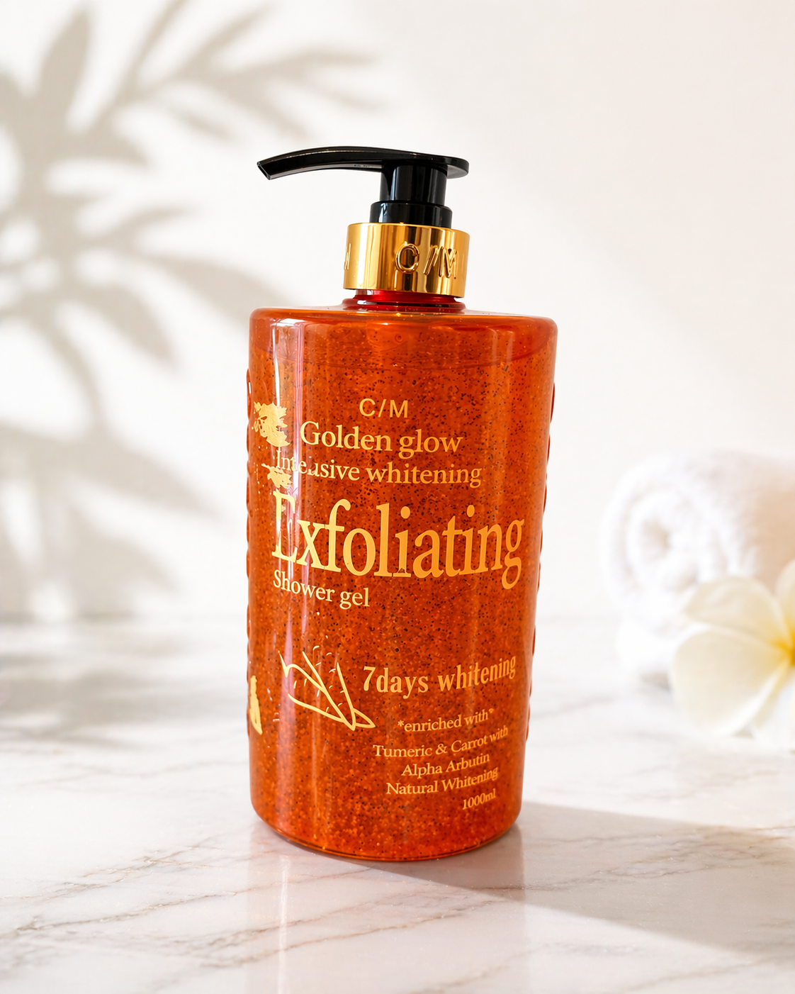 Cm Golden Glow Exfoliating Shower Gel – Brightening & Smoothing Body Wash