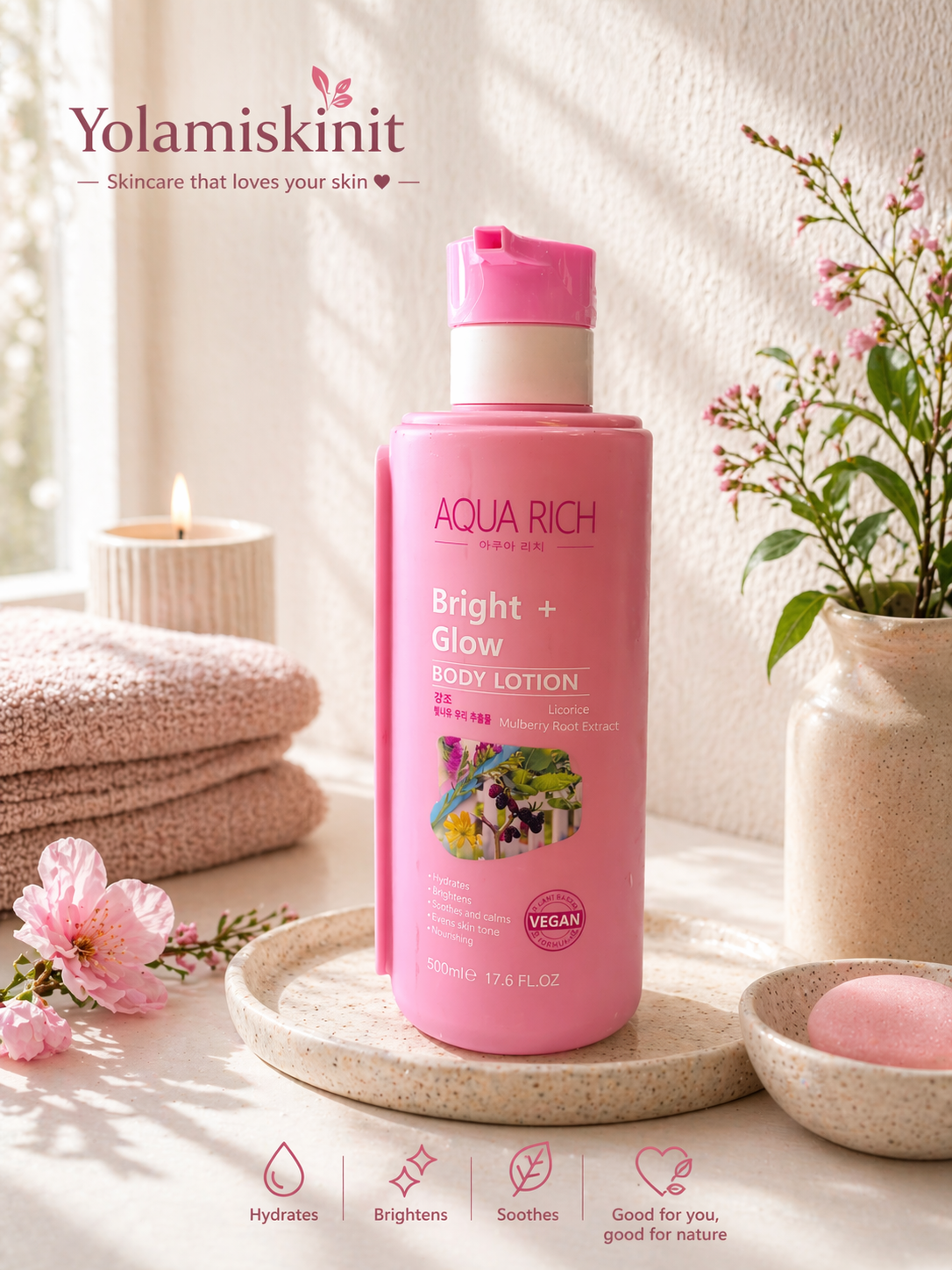 Aqua Rich Bright & Glow Body Lotion – Hydrating & Brightening Body Moisturiser