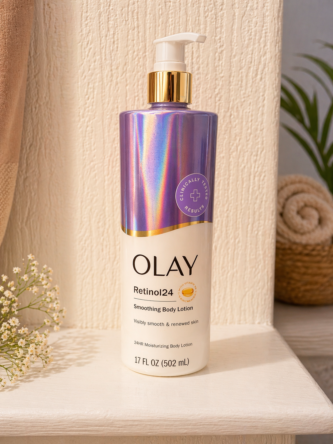 Olay Retinol24 Body Lotion – Firming, Smoothing & Hydrating Body Lotion