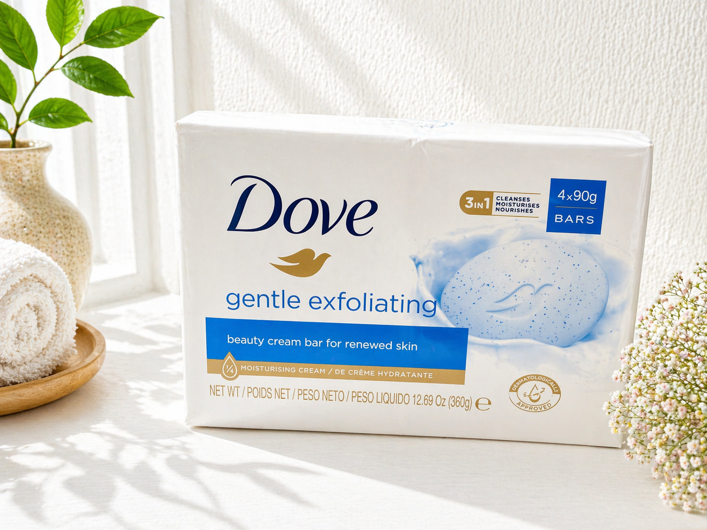Dove 4 in 1 Gentle Exfoliating Bar Soap