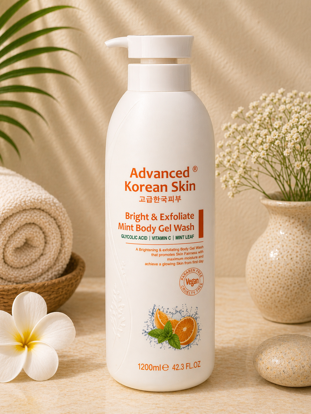 Advanced Korean Bright & Exfoliating Mist Gel Wash