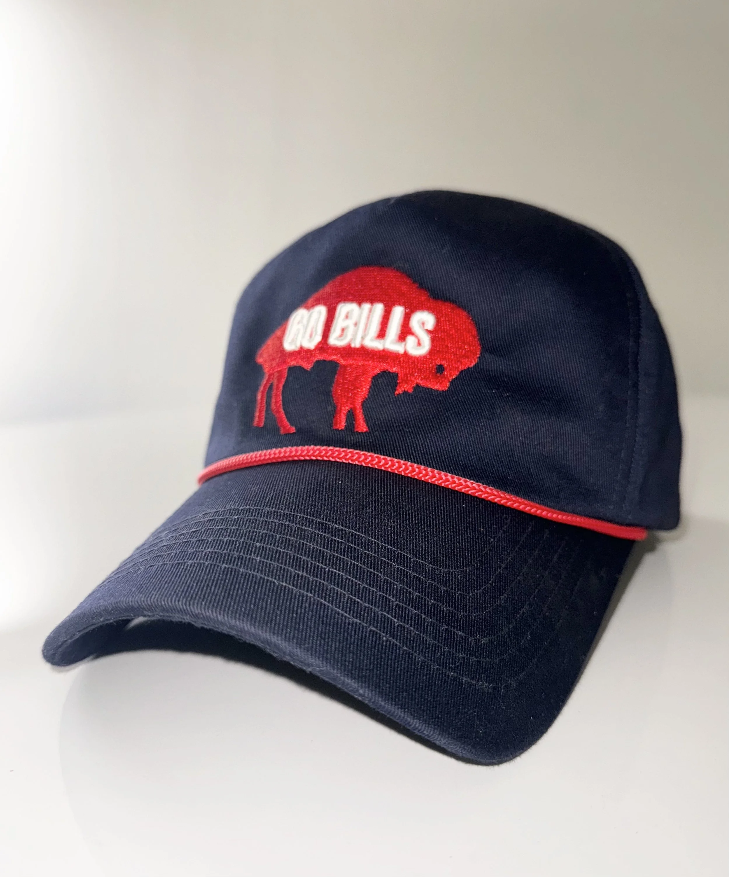 Navy GO Bills Retro Snapback Hat