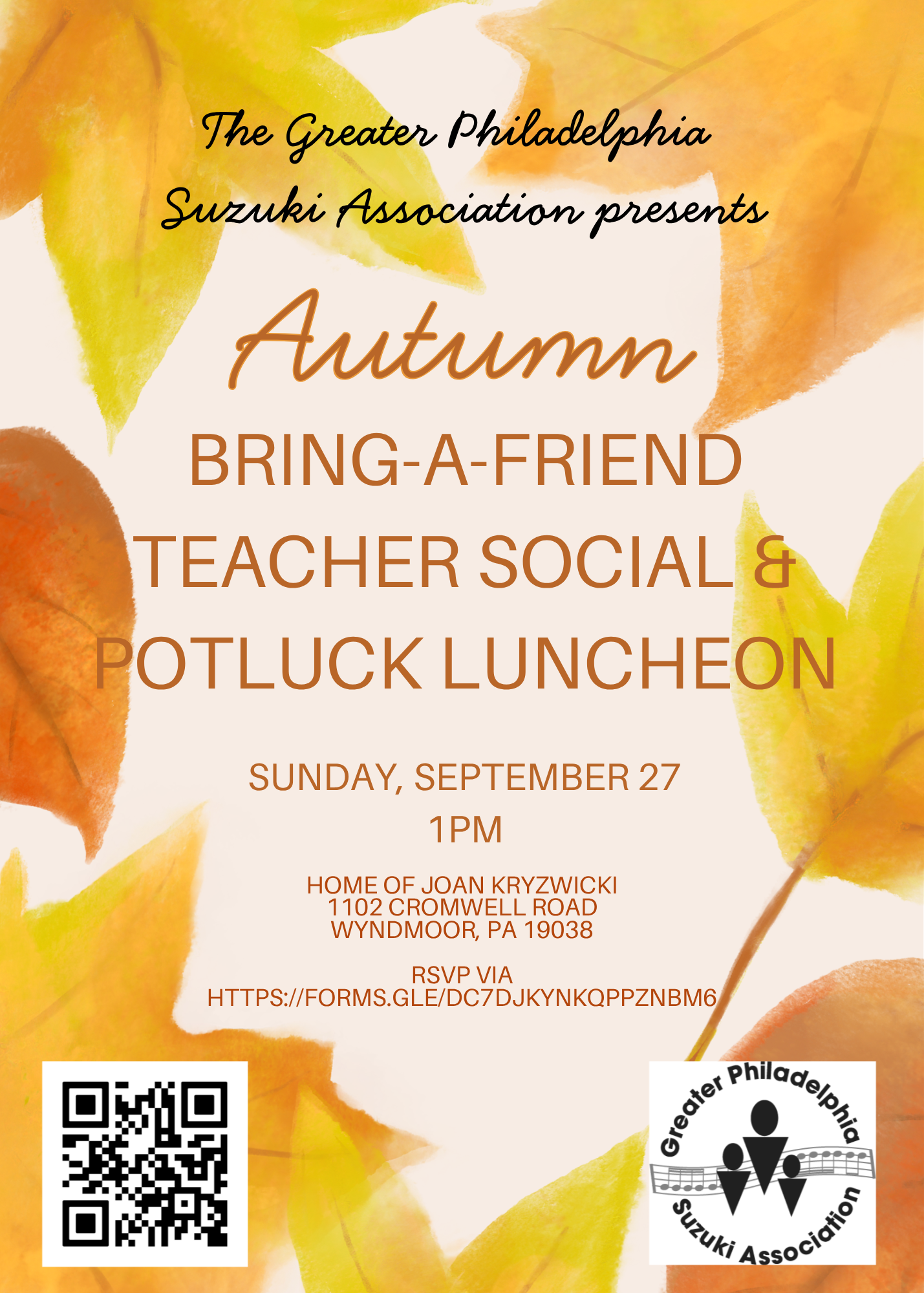 Autumn Teacher Potluck and Luncheon